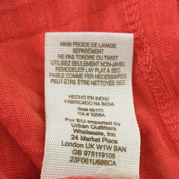 FREE PEOPLE Red Sheer Embroidered Short Sleeve - Picture 10 of 10